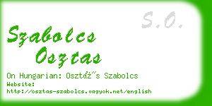 szabolcs osztas business card